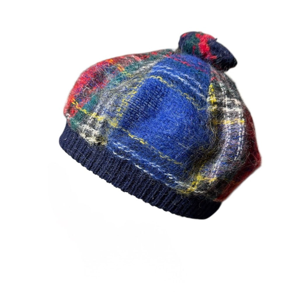 Handcrafted in Scotland Plaid Wool Scarf and Beret - Picture 5 of 11
